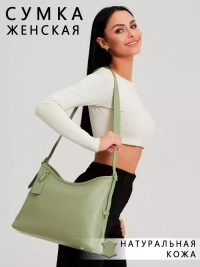 Сумка женская шоппер Paul Rayner green 8214