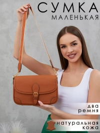 Женская кожаная сумка Paul Rayner brown 6333