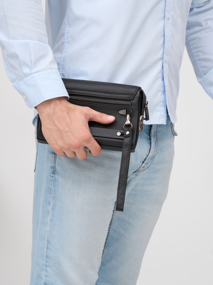 Мужской кожаный клатч с кодовым замком Paul Rayner 0351559-6