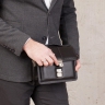 Барсетка мужская из натуральной кожи Alford Black