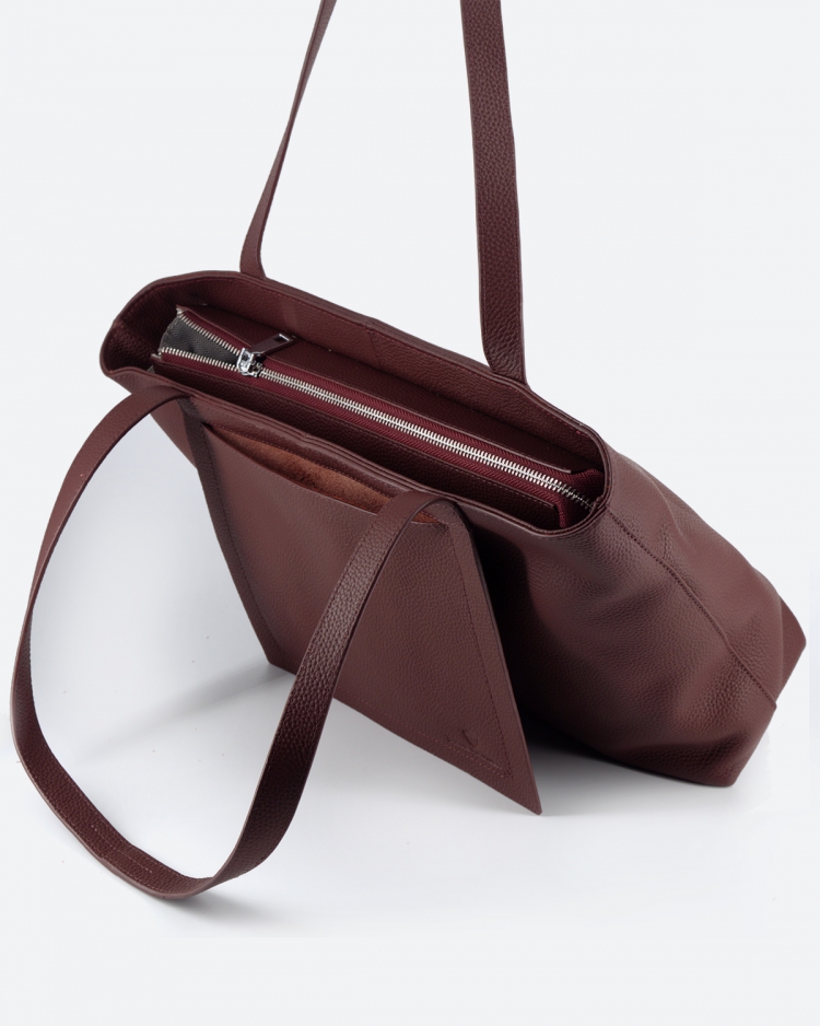 Сумка женская шоппер Paul Rayner burgundy 3188