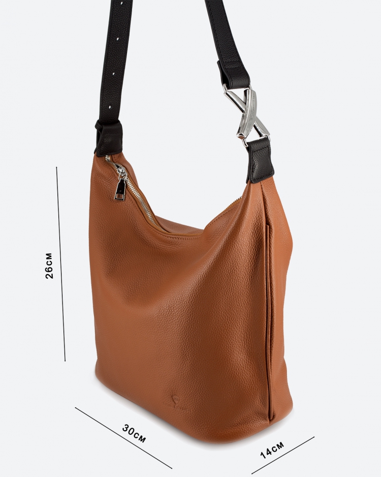 Сумка женская хобо Paul Rayner brown 1500