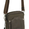 Коричневая поясная сумка комбинированая IP Collection 80110-6