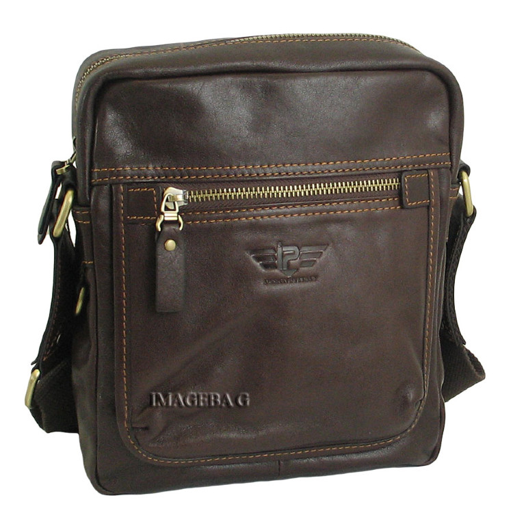  Кожаная коричневая сумка IP Collection 81165-4 81165-4