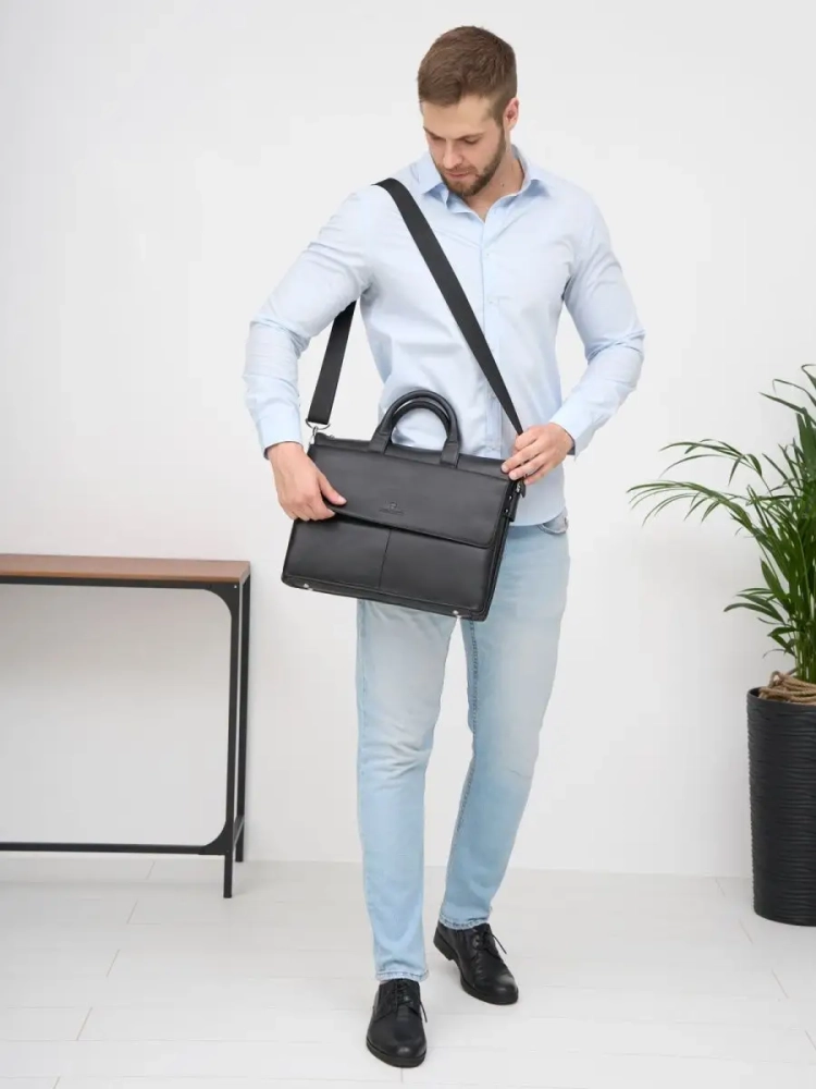 Деловая кожаная сумка Paul Rayner 0777826-1