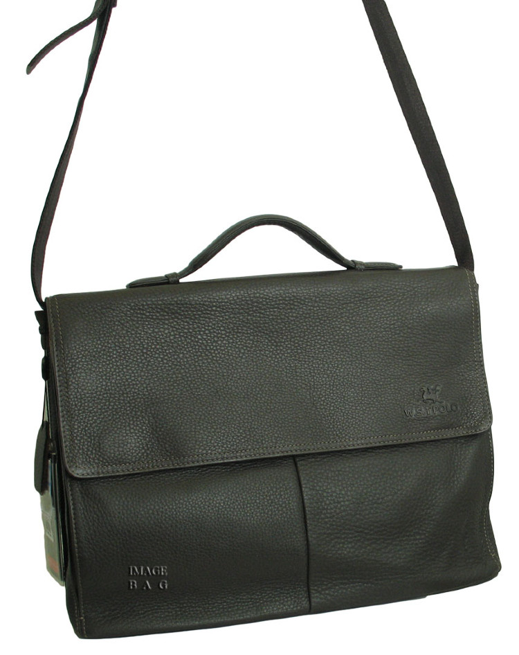 Коричневая сумка портфель WST Polo 6007-4