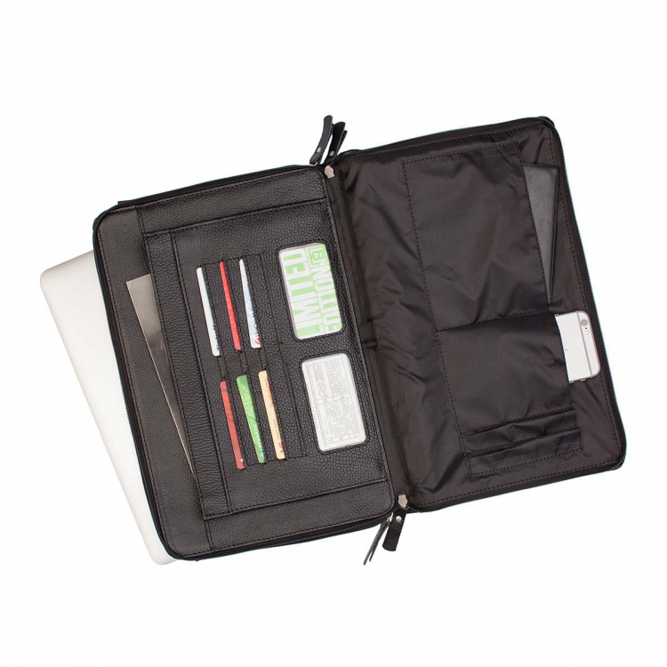 Черная кожаная папка для документов Glenwood Black