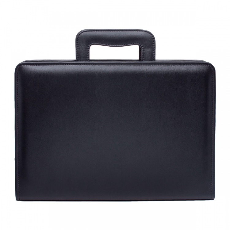 Папка для документов натуральная кожа Elton Black