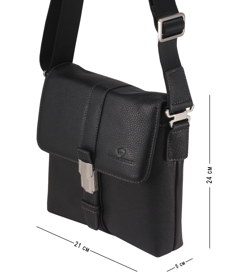 Черная мужская сумка-планшет Paul Rayner 0035117-4_4756