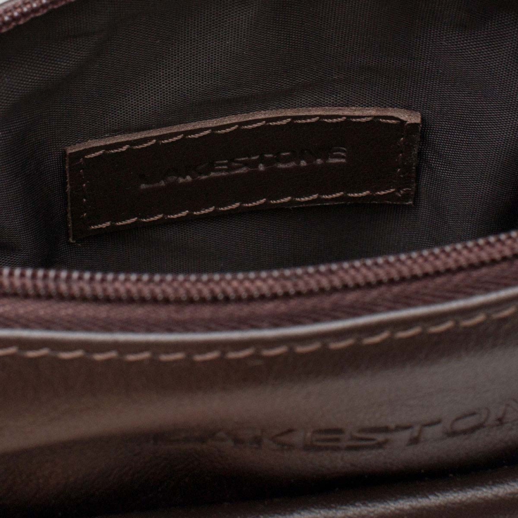 Маленькая мужская сумка коричневая Osborne Brown