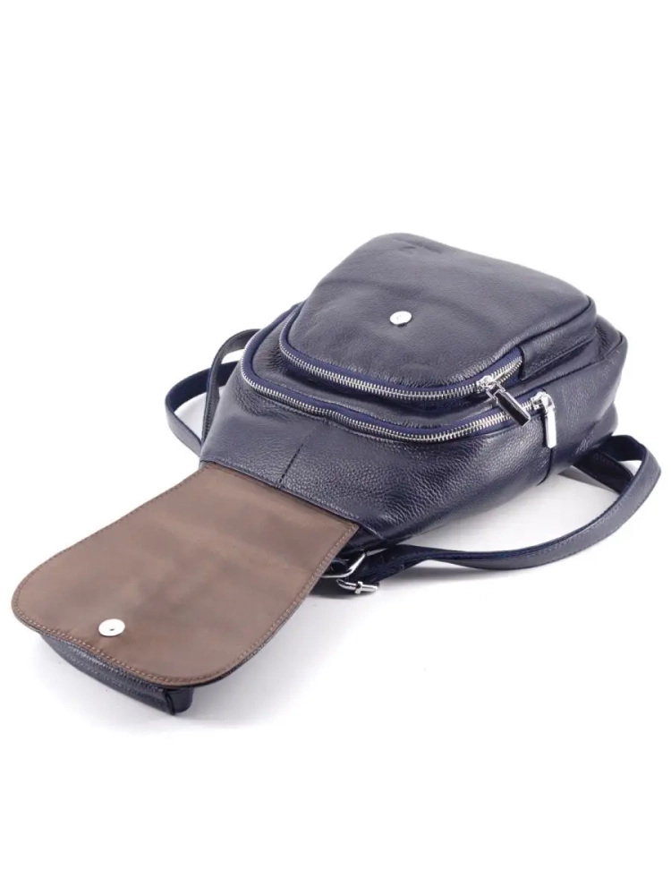 Рюкзак женский кожаный Paul Rayner синий 1031