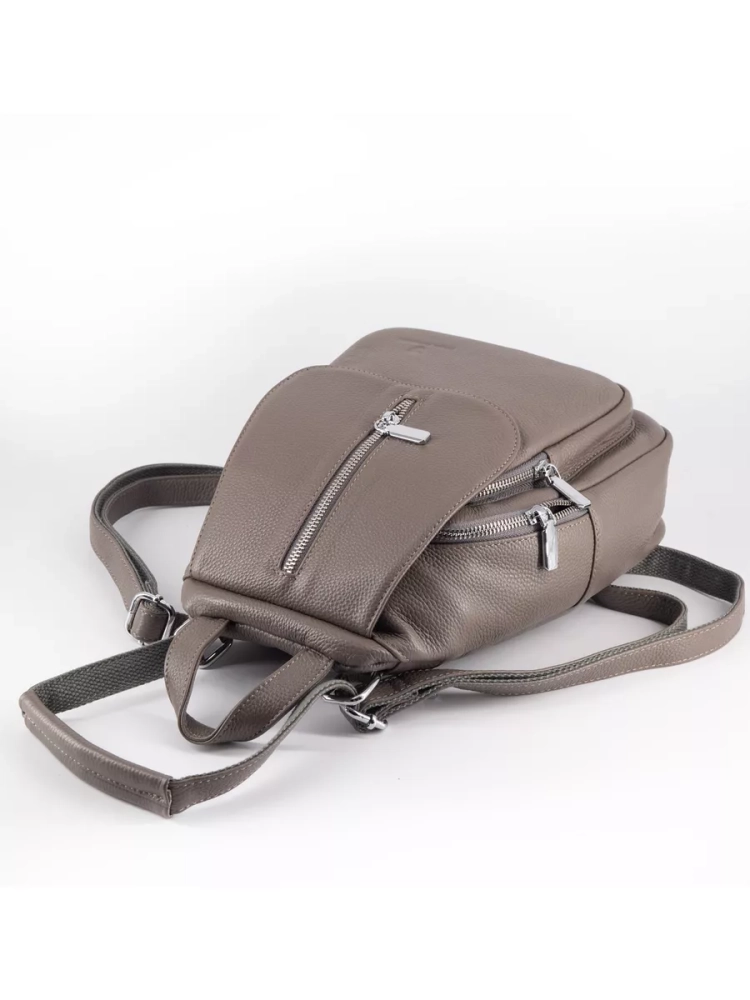 Рюкзак женский кожаный Paul Rayner серый 1031 