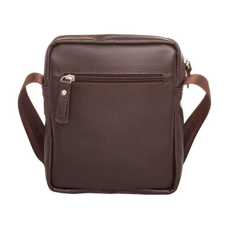 Коричневая маленькая мужская сумка через плечо Parker Brown
