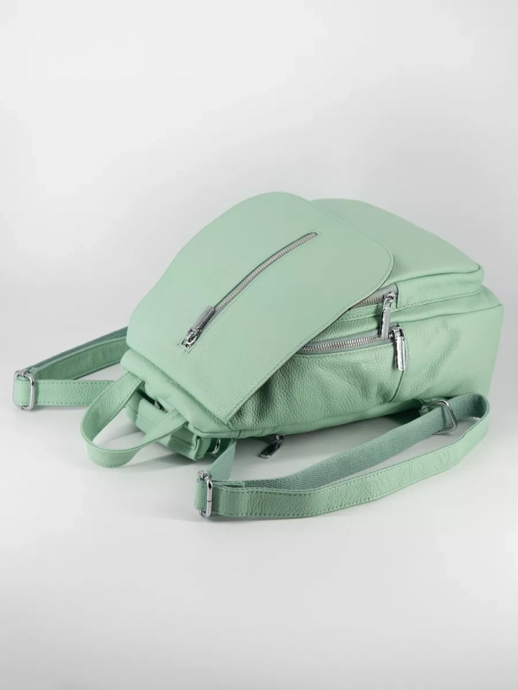 Рюкзак женский кожаный Paul Rayner мятный 1031