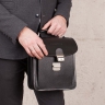 Небольшой мужской кожаный портфель Bishop Black