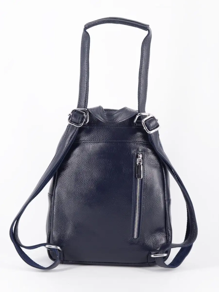 Рюкзак женский кожаный маленький Paul Rayner синий 1031-1