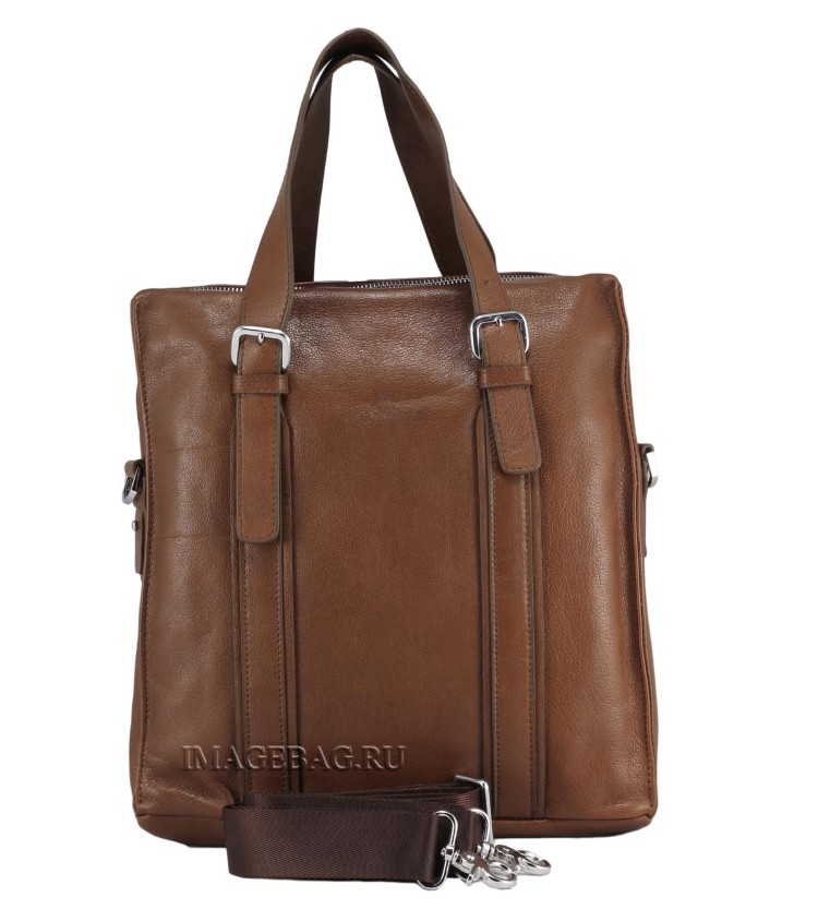 Коричневая кожаная сумка WSTPolo 2903-3MST