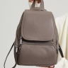 Женский кожаный городской рюкзак PR серый 1029
