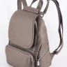 Женский кожаный городской рюкзак PR серый 1029