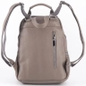 Женский кожаный городской рюкзак PR серый 1029