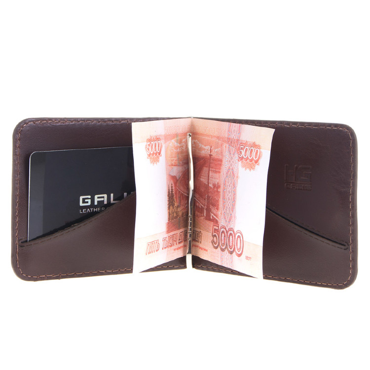 Зажим для денег GALIB M135-П2B brown