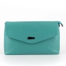 Клатч женский кожаный голубой 8819
