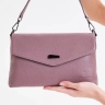 Клатч женский кожаный розовый 8819