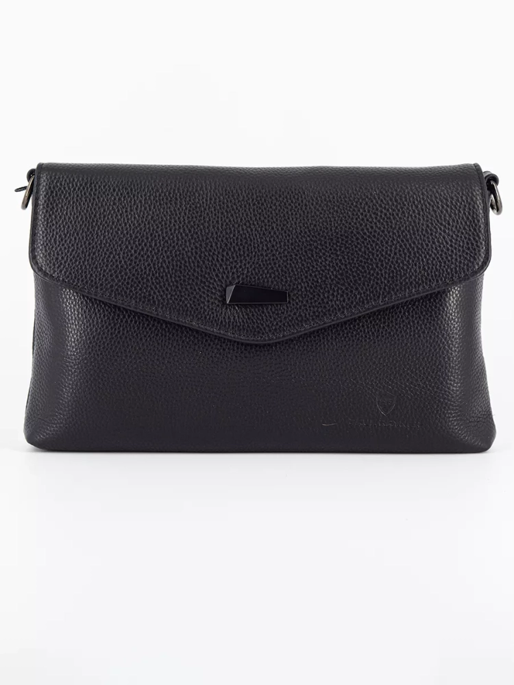 Клатч женский кожаный черный 8819