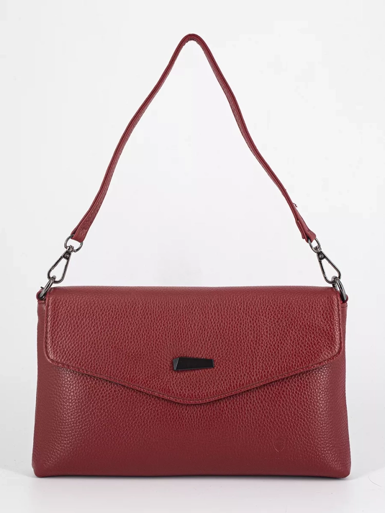 Клатч женский кожаный красный 8819