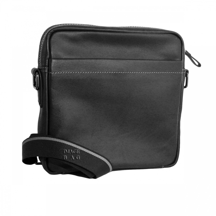 Сумка черная кожаная IP Collection 808-2.1